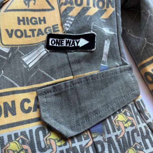 RAW WOMEN'S CUSTOM GRUNGE PATWORK GRAPHIC SLIM FIT JAKET - S - Picture 6 of 11